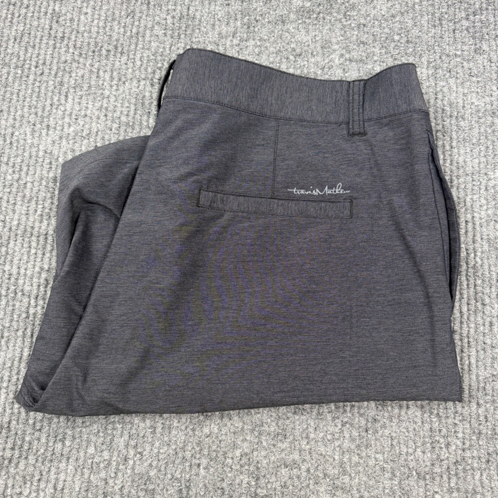 Travis Mathew Shorts Mens 38 Gray Golf Performance Active Casual Heathered